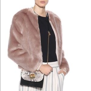 MOTHER Rose Faux Fur Bomber